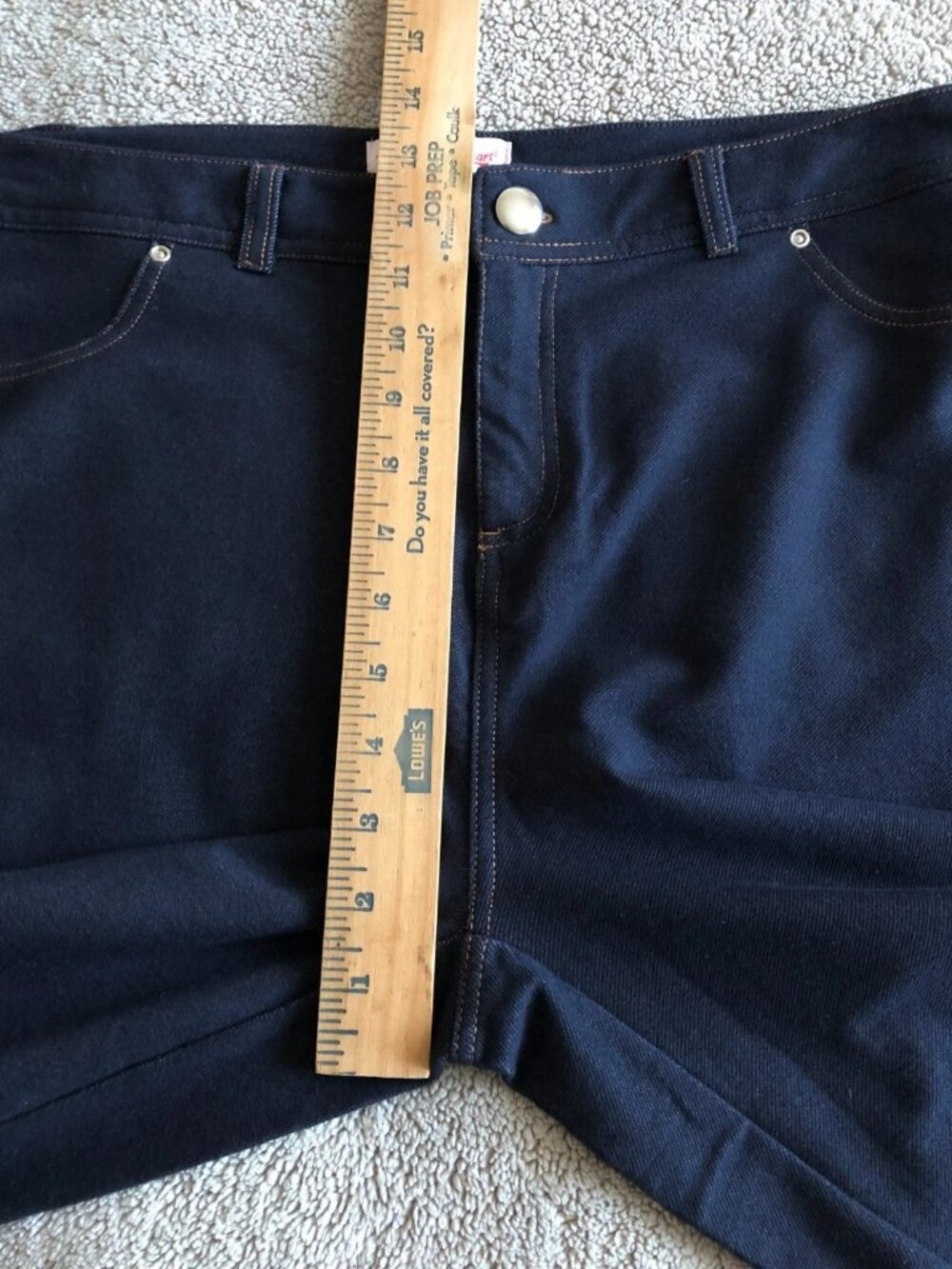 American Sweetheart Women's Comfortable Pants Size L/P Soft Stretch Dark Blue - Picture 14 of 16